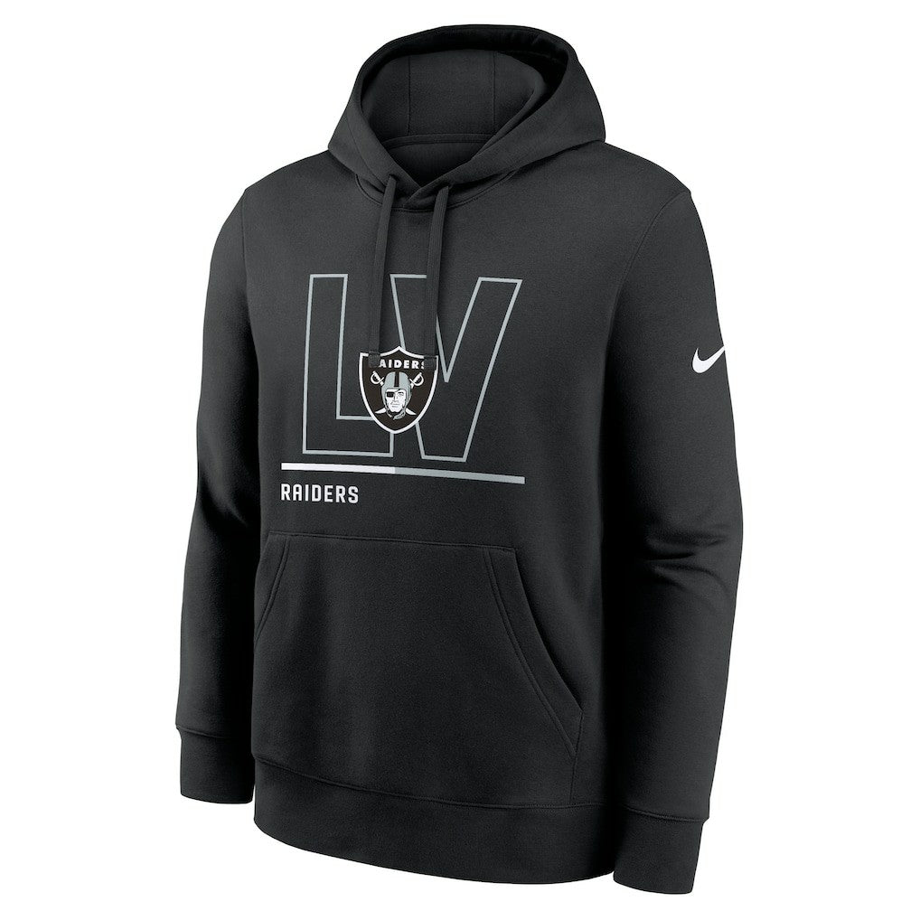 Las Vegas Raiders City Code Club Fleece Pullover Hoodie - Black | Nike for sale