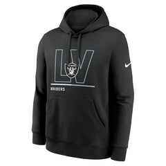 Las Vegas Raiders City Code Club Fleece Pullover Hoodie - Black | Nike for sale