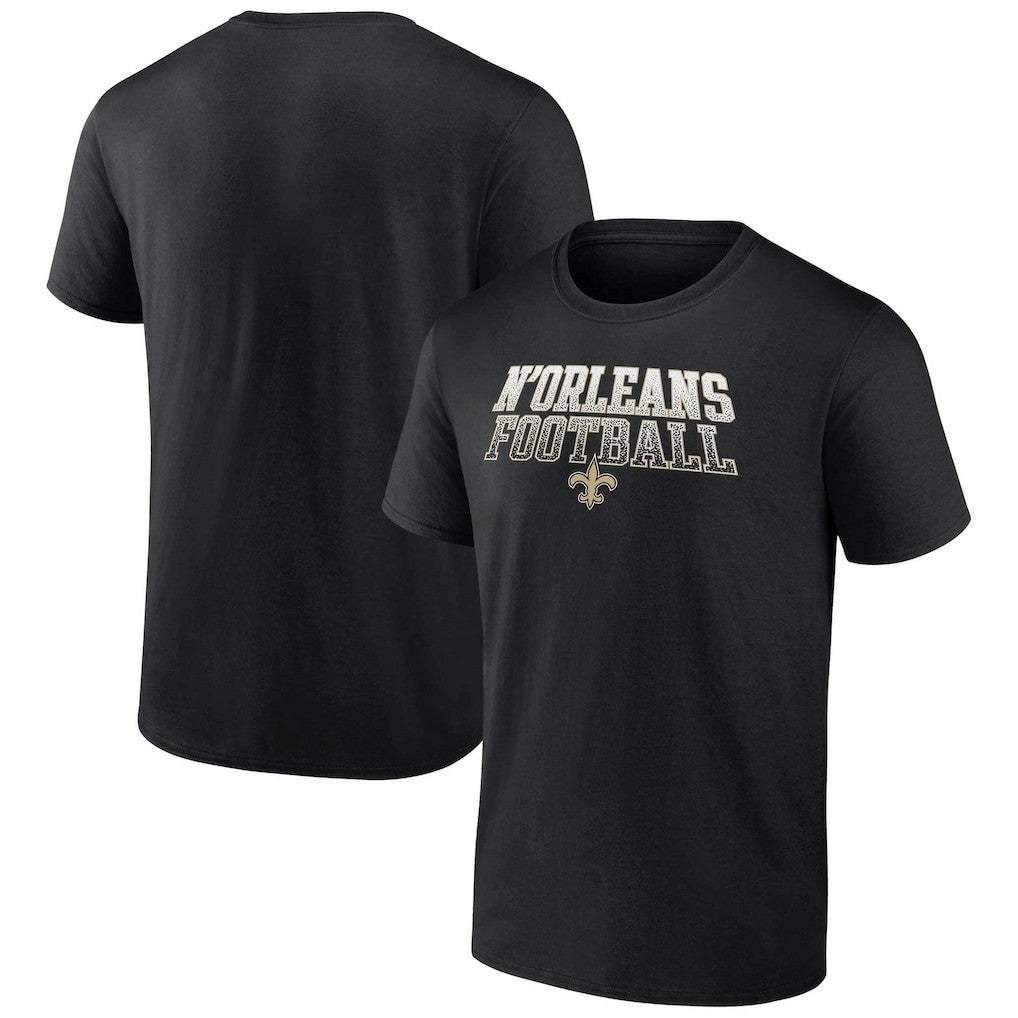 New Orleans Saints Big & Tall N'Orleans Football Statement T-Shirt - Black outlet