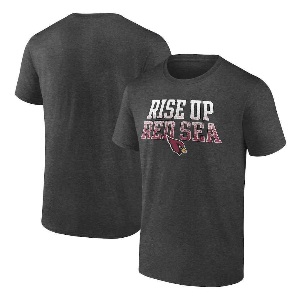 Arizona Cardinals Big & Tall Rise Up Red Sea Statement T-Shirt - Heathered Charcoal on sale
