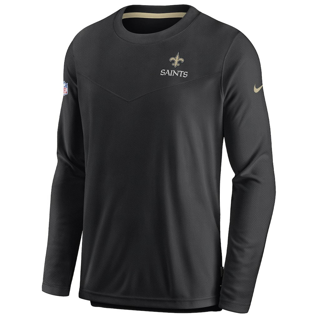 New Orleans Saints Sideline Lockup Performance Pullover Sweatshirt - Black | Nike online