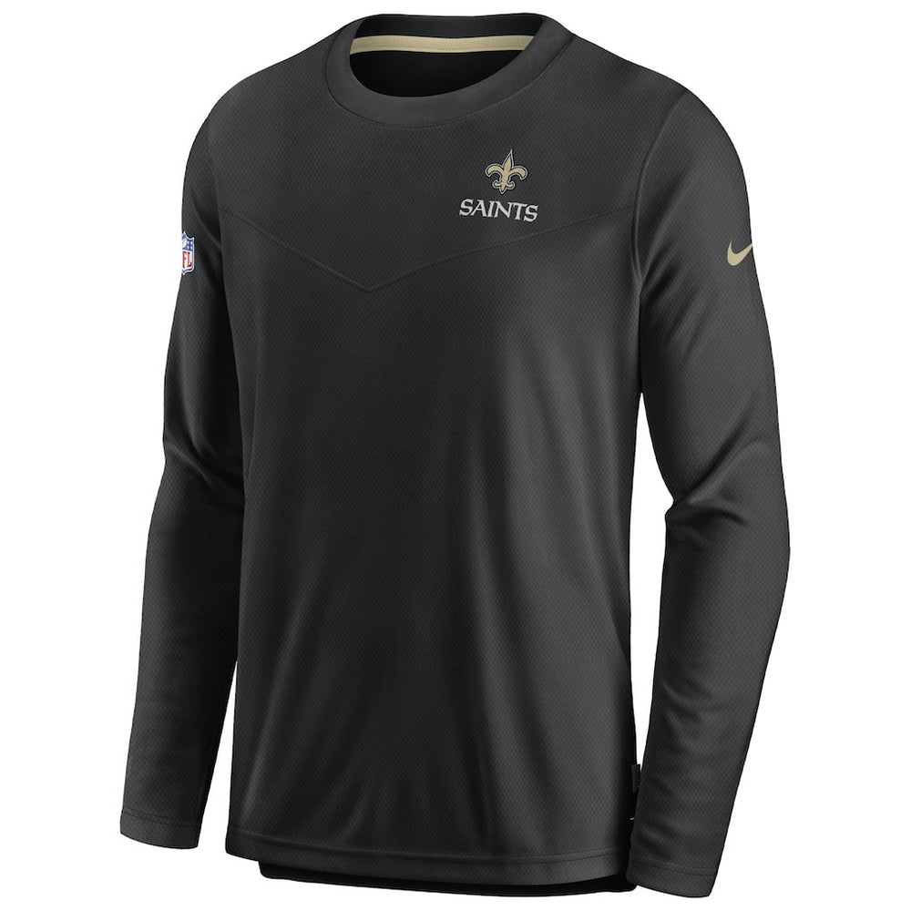 New Orleans Saints Sideline Lockup Performance Pullover Sweatshirt - Black | Nike online