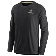 New Orleans Saints Sideline Lockup Performance Pullover Sweatshirt - Black | Nike online