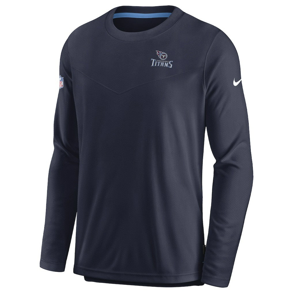 Tennessee Titans Sideline Lockup Performance Pullover Sweatshirt - Navy | Nike outlet