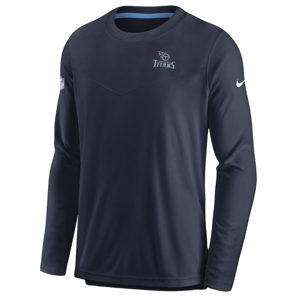 Tennessee Titans Sideline Lockup Performance Pullover Sweatshirt - Navy | Nike outlet