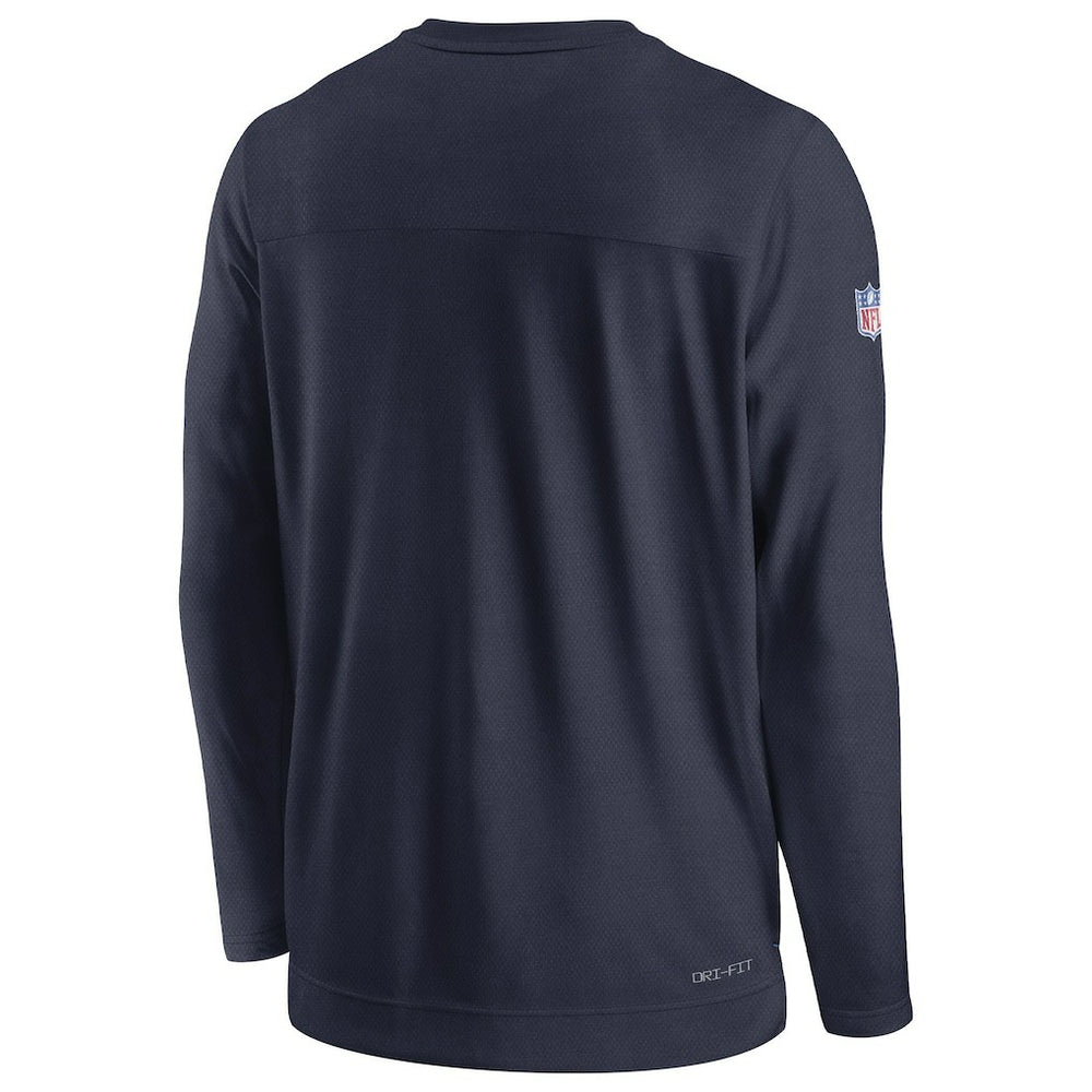 Tennessee Titans Sideline Lockup Performance Pullover Sweatshirt - Navy | Nike outlet