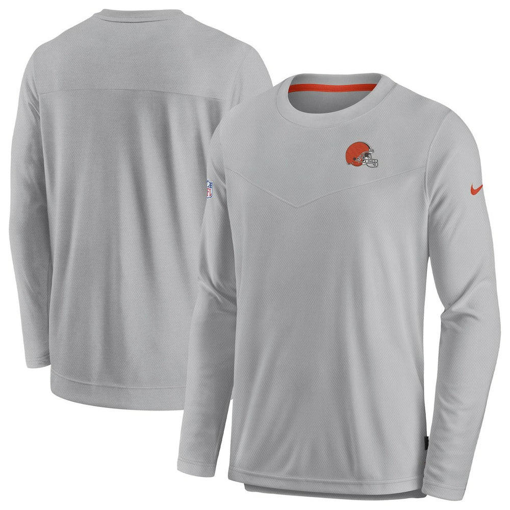 Cleveland Browns Sideline Lockup Performance Pullover Sweatshirt - Gray | Nike on sale