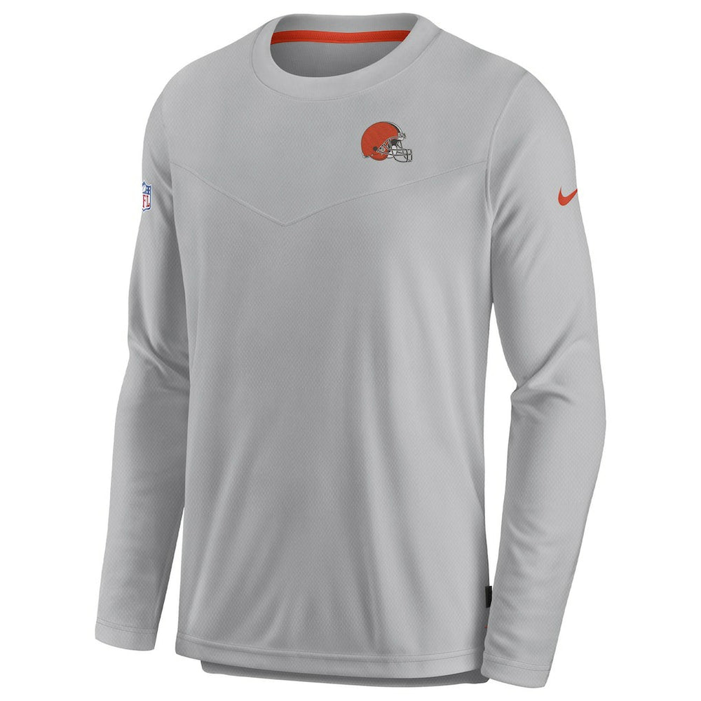Cleveland Browns Sideline Lockup Performance Pullover Sweatshirt - Gray | Nike on sale