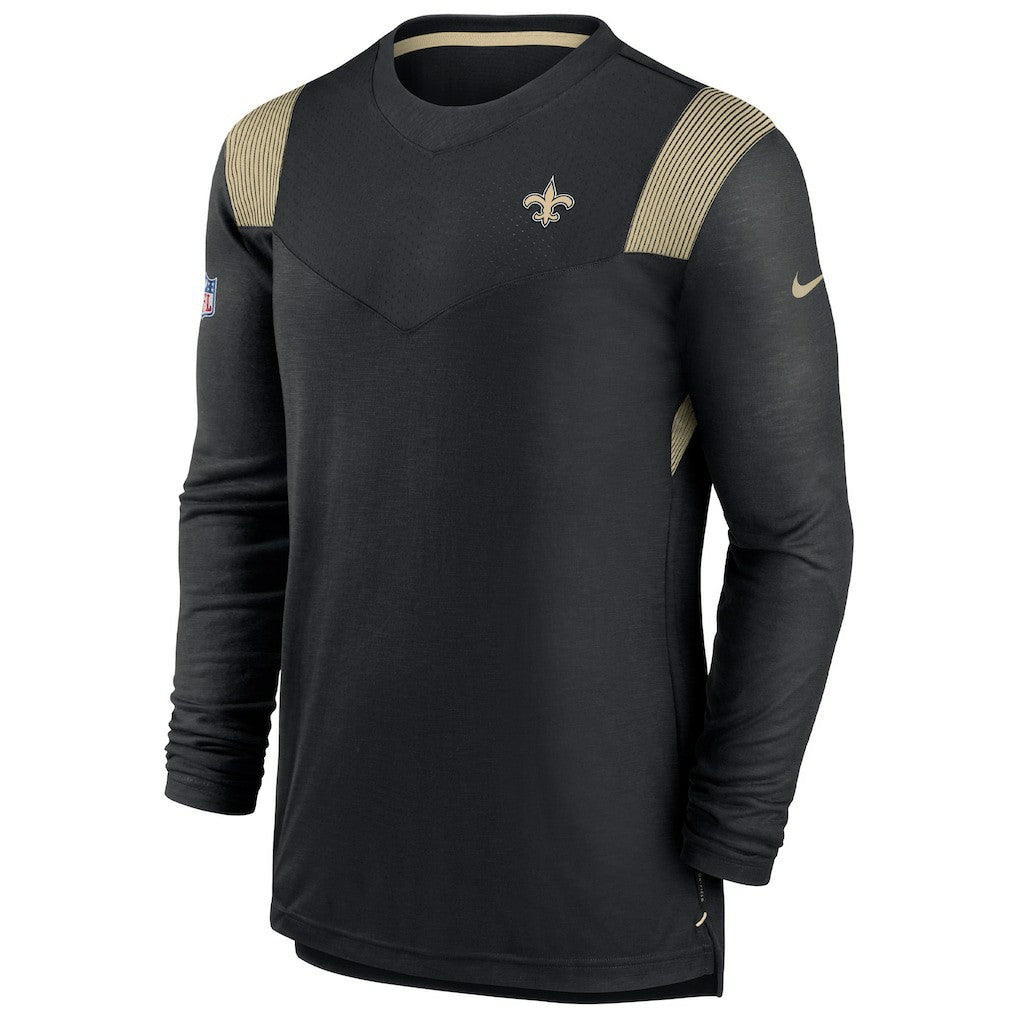 New Orleans Saints Sideline Tonal Logo Performance Player Long Sleeve T-Shirt - Black | Nike online