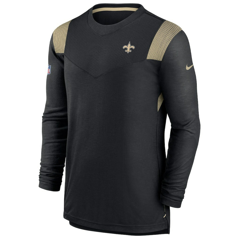 New Orleans Saints Sideline Tonal Logo Performance Player Long Sleeve T-Shirt - Black | Nike online