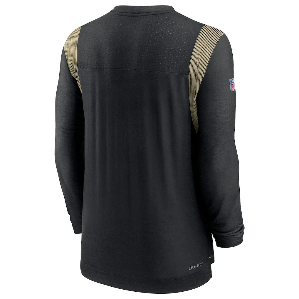 New Orleans Saints Sideline Tonal Logo Performance Player Long Sleeve T-Shirt - Black | Nike online