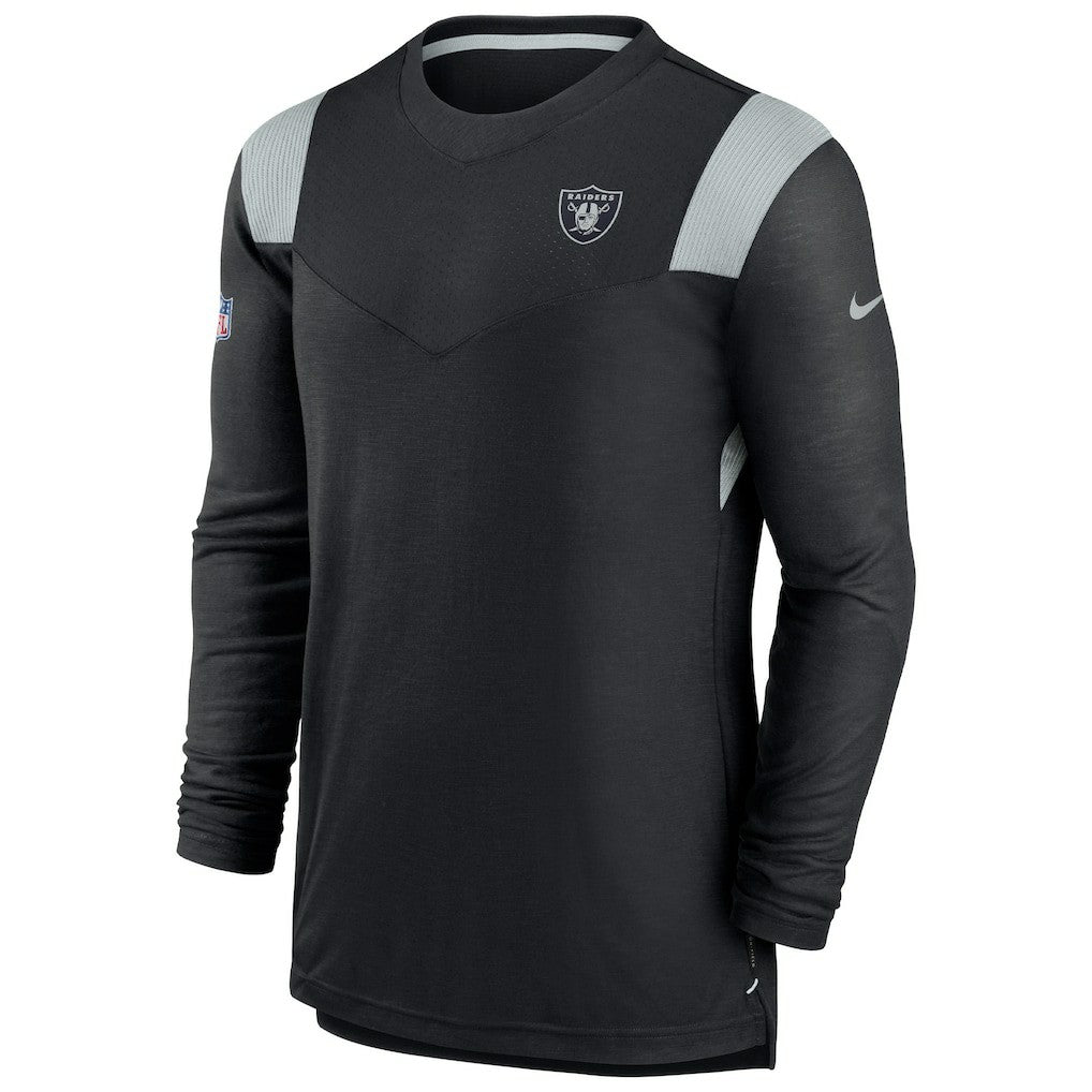 Las Vegas Raiders Sideline Tonal Logo Performance Player Long Sleeve T-Shirt - Black | Nike on sale