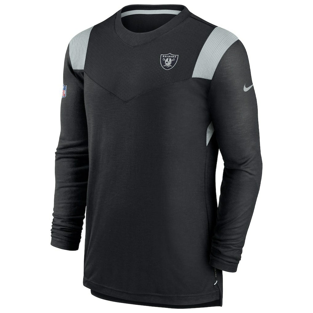 Las Vegas Raiders Sideline Tonal Logo Performance Player Long Sleeve T-Shirt - Black | Nike on sale