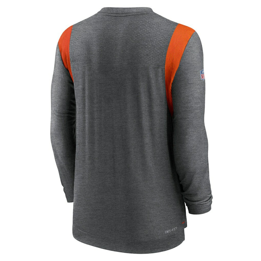 Cleveland Browns Sideline Tonal Logo Performance Player Long Sleeve T-Shirt - Charcoal | Nike outlet