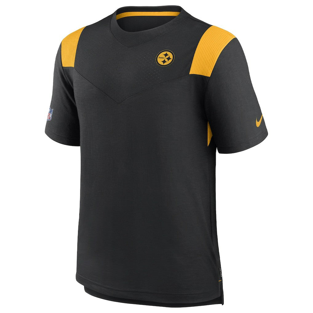 Pittsburgh Steelers Sideline Tonal Logo Performance Player T-Shirt - Black | Nike for sale