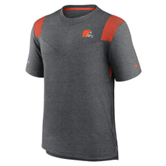Cleveland Browns Sideline Tonal Logo Performance Player T-Shirt - Heather Charcoal | Nike on sale