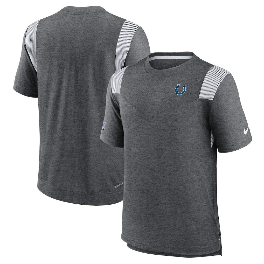 Indianapolis Colts Sideline Tonal Logo Performance Player T-Shirt - Heather Charcoal | Nike for sale