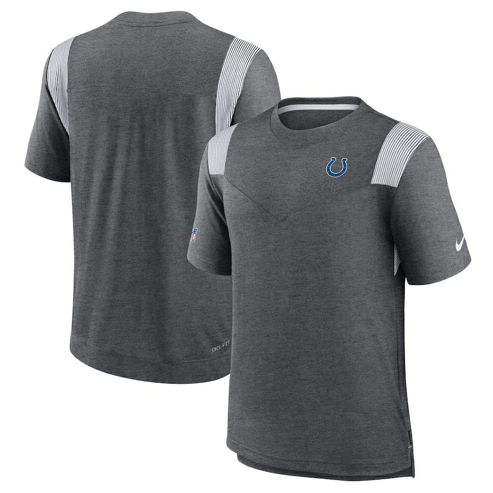 Indianapolis Colts Sideline Tonal Logo Performance Player T-Shirt - Heather Charcoal | Nike for sale