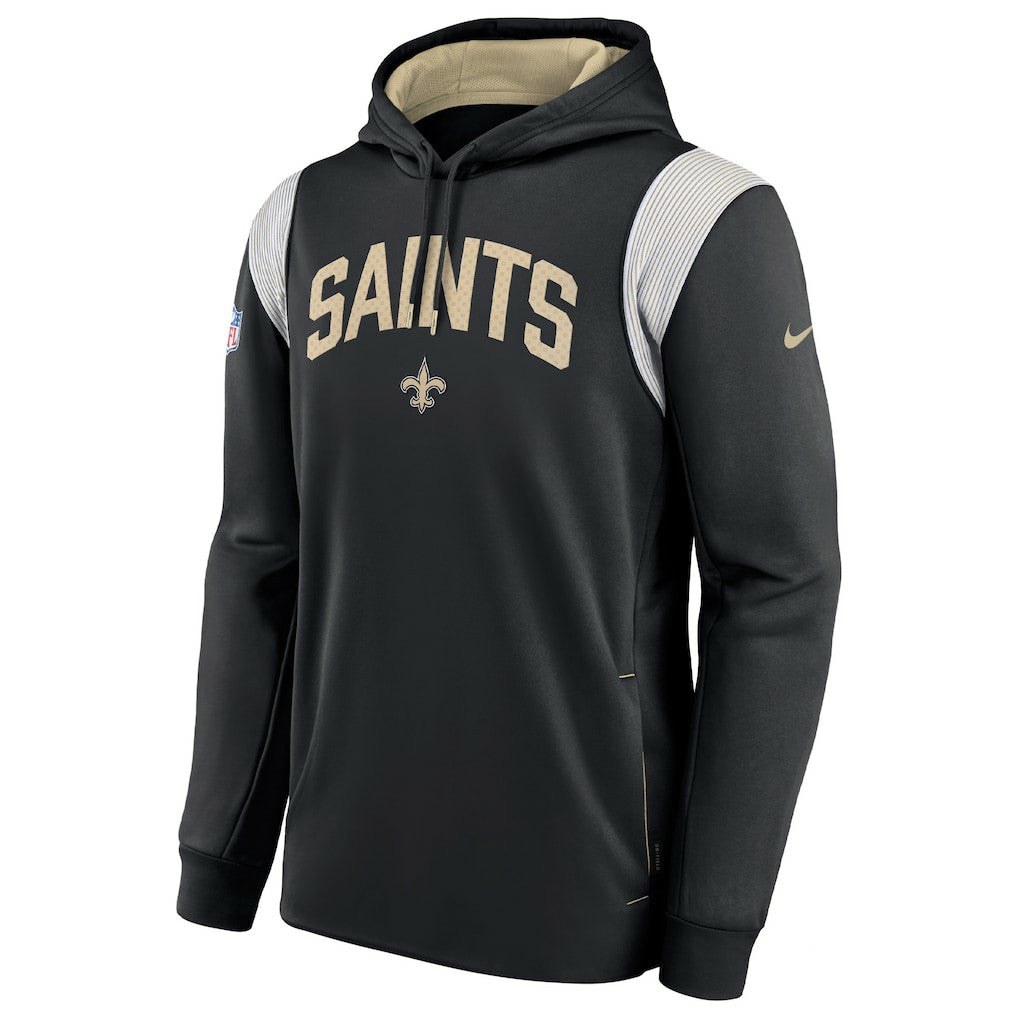 New Orleans Saints Sideline Athletic Stack Performance Pullover Hoodie - Black | Nike discount
