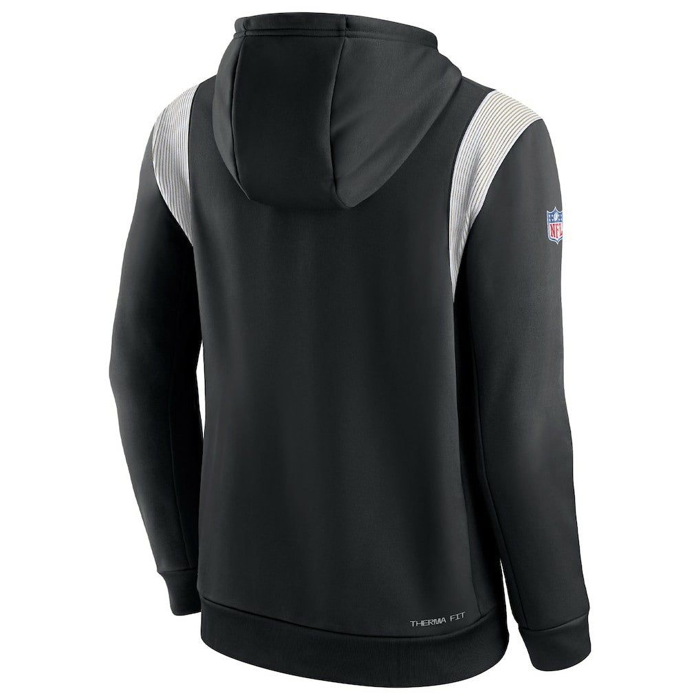 New Orleans Saints Sideline Athletic Stack Performance Pullover Hoodie - Black | Nike discount
