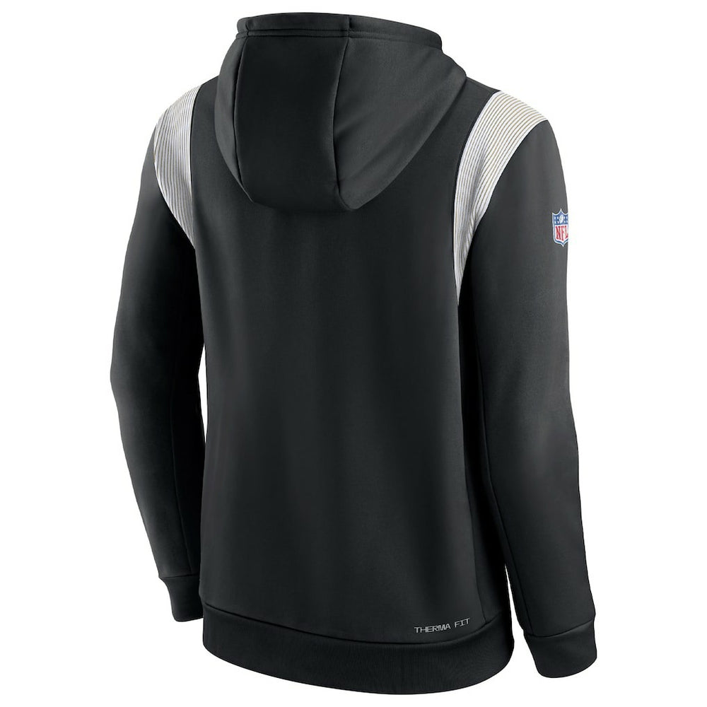 New Orleans Saints Sideline Athletic Stack Performance Pullover Hoodie - Black | Nike discount