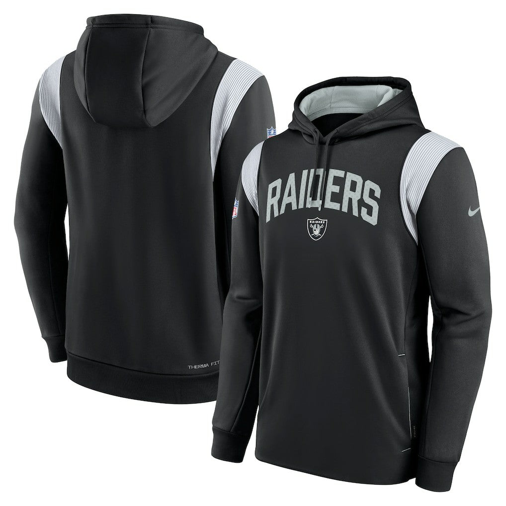 Las Vegas Raiders Sideline Athletic Stack Performance Pullover Hoodie - Black | Nike for sale