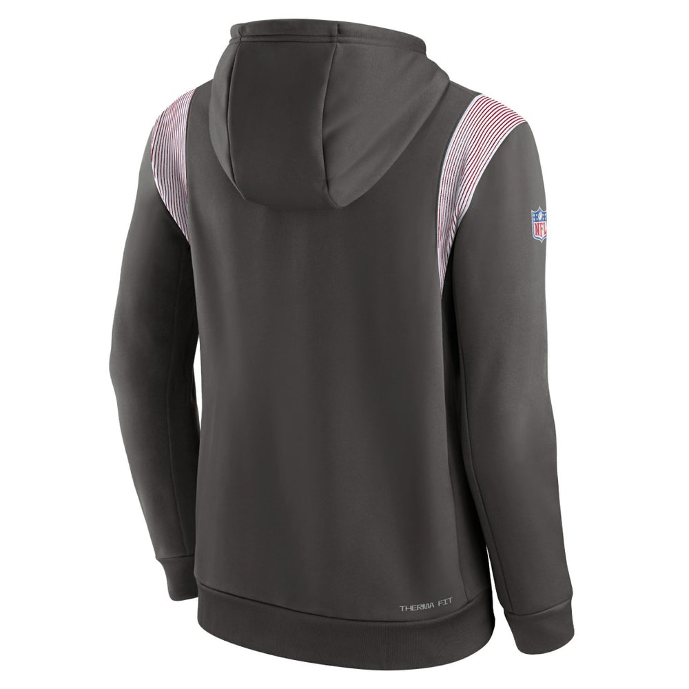 Tampa Bay Buccaneers Sideline Athletic Stack Performance Pullover Hoodie - Pewter | Nike cheap