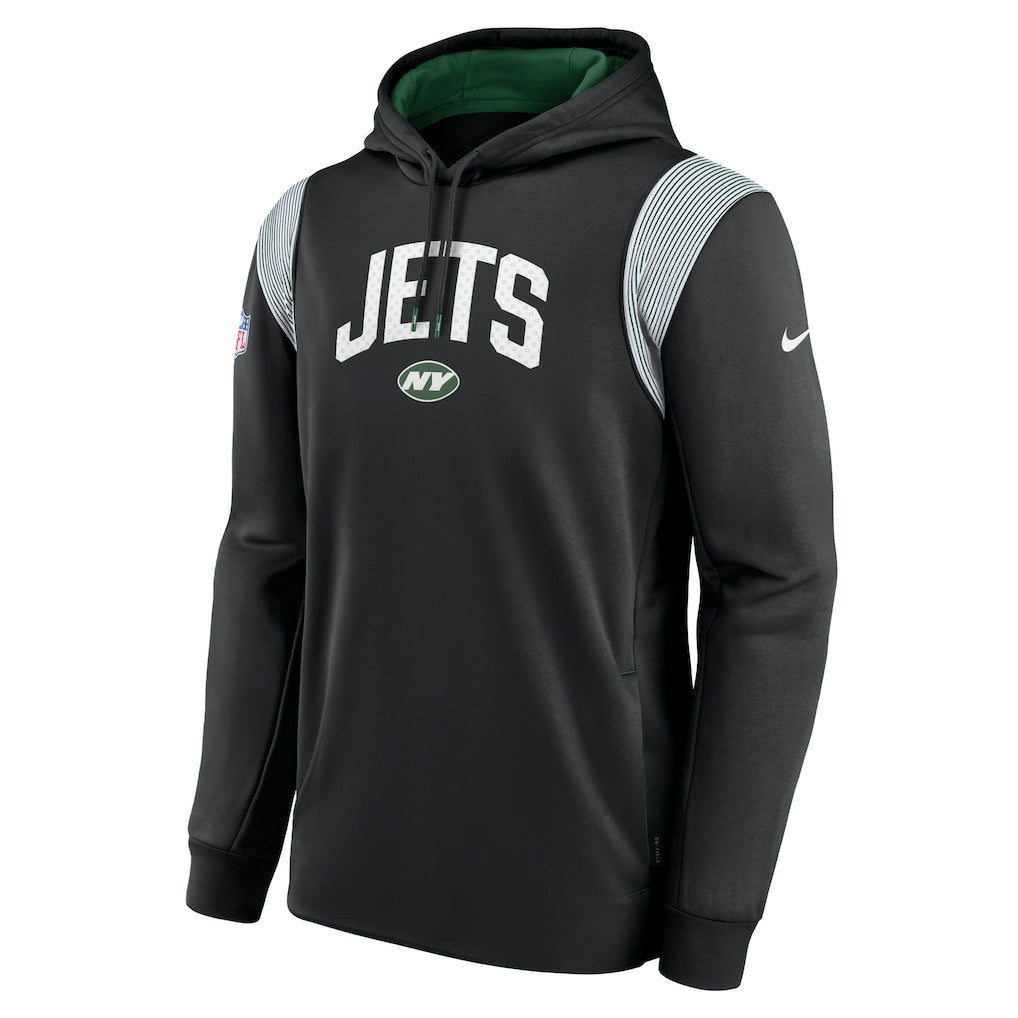 New York Jets Sideline Athletic Stack Performance Pullover Hoodie - Black | Nike on sale