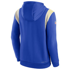 Los Angeles Rams Sideline Athletic Stack Performance Pullover Hoodie - Royal | Nike on sale