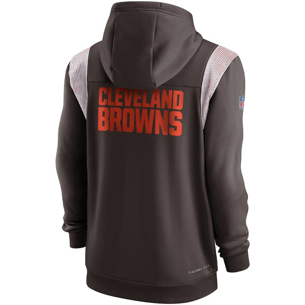 Cleveland Browns Performance Sideline Lockup Full-Zip Hoodie - Brown | Nike outlet