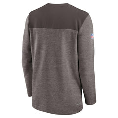 Cleveland Browns Sideline Lockup Performance Quarter-Zip Top - Brown | Nike cheap