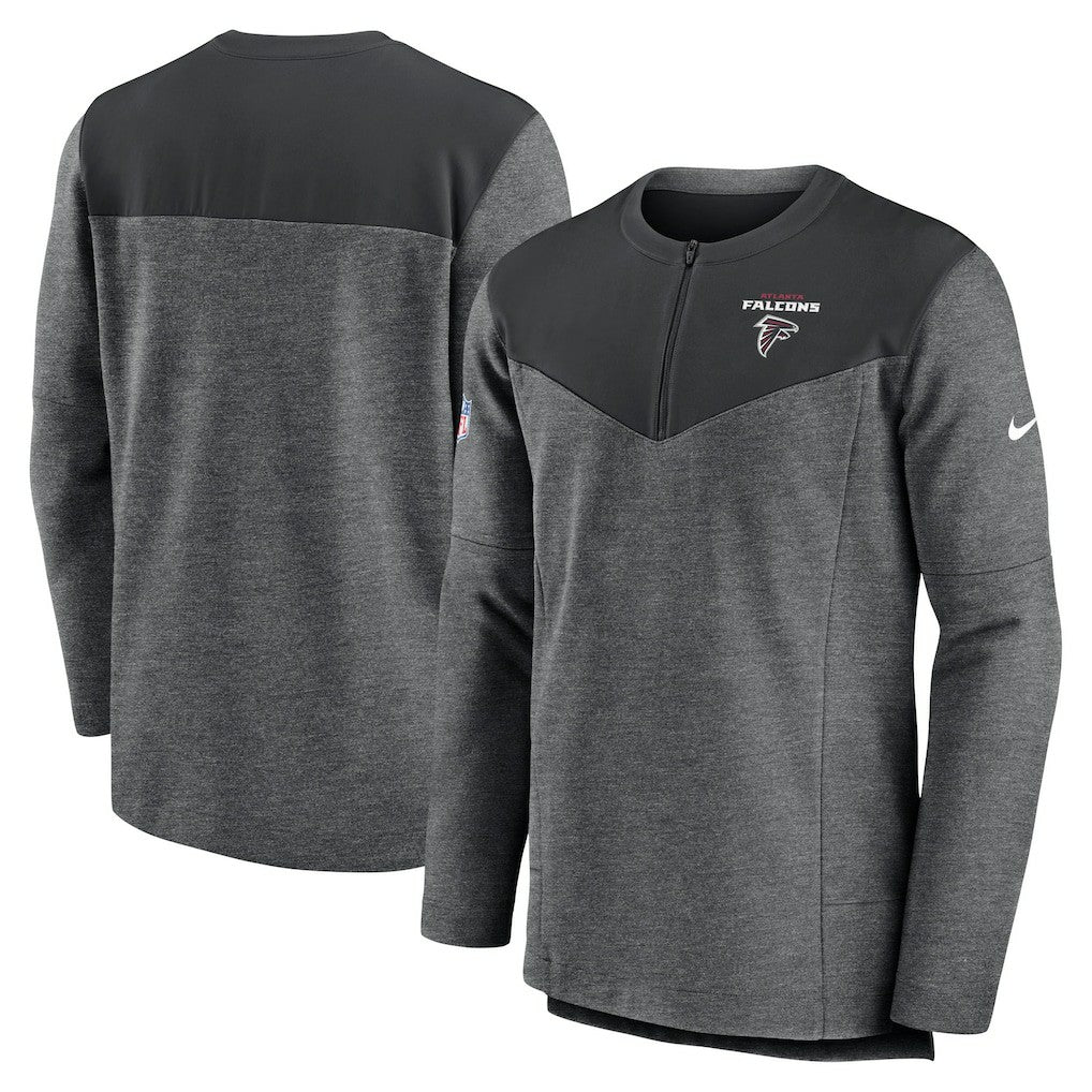 Atlanta Falcons Sideline Lockup Performance Quarter-Zip Top - Charcoal | Nike sale