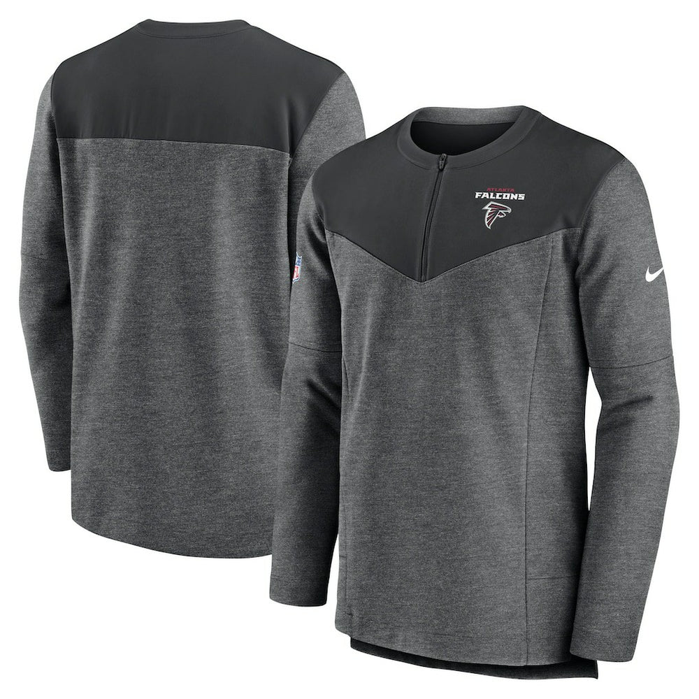 Atlanta Falcons Sideline Lockup Performance Quarter-Zip Top - Charcoal | Nike sale