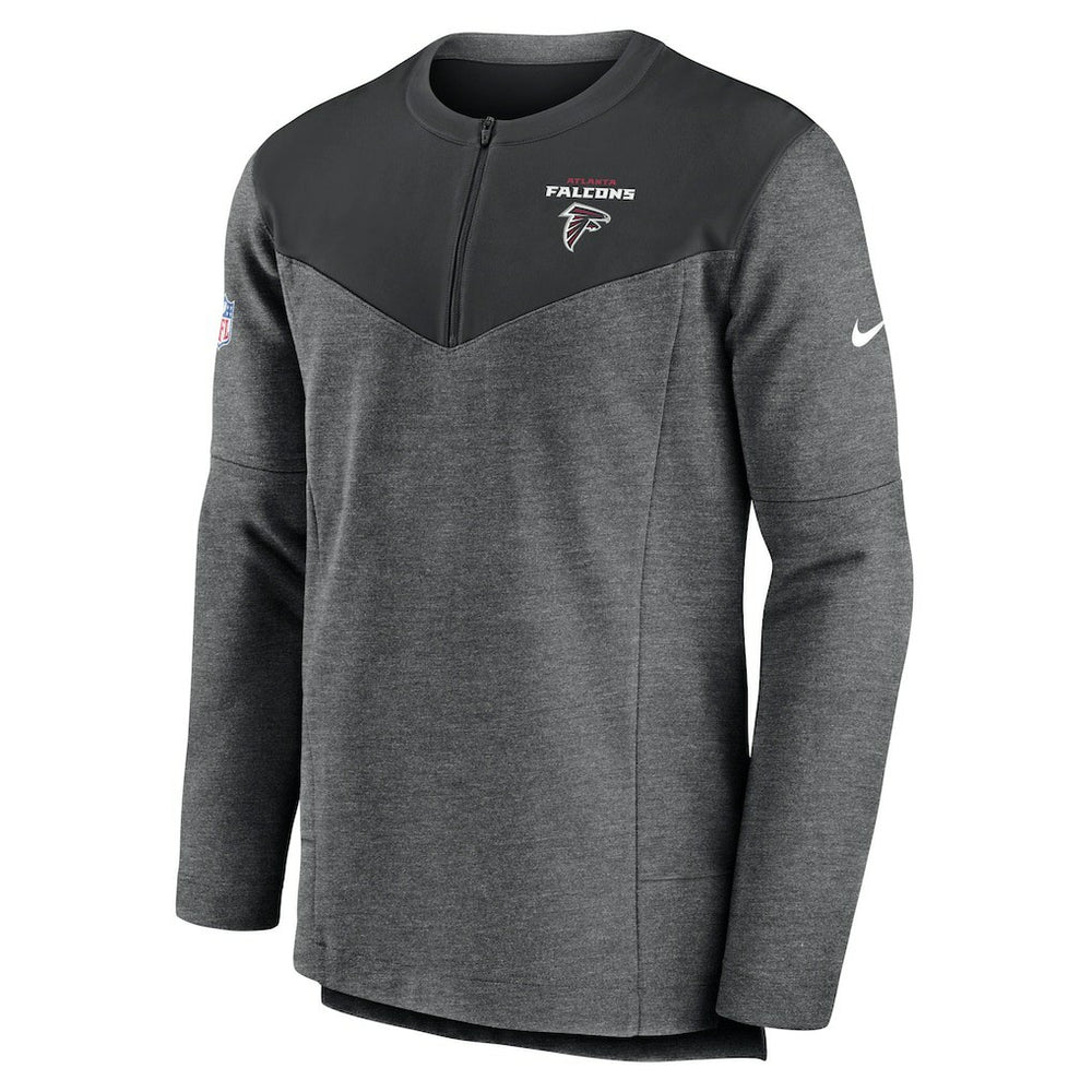 Atlanta Falcons Sideline Lockup Performance Quarter-Zip Top - Charcoal | Nike sale