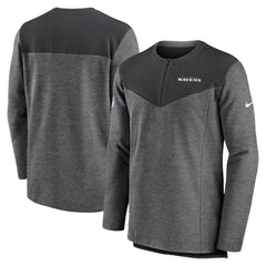 Baltimore Ravens Sideline Lockup Performance Quarter-Zip Top - Charcoal | Nike cheap