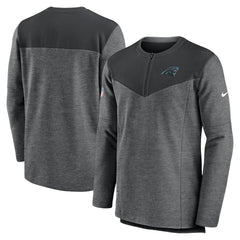 Carolina Panthers Sideline Lockup Performance Quarter-Zip Top - Charcoal | Nike discount