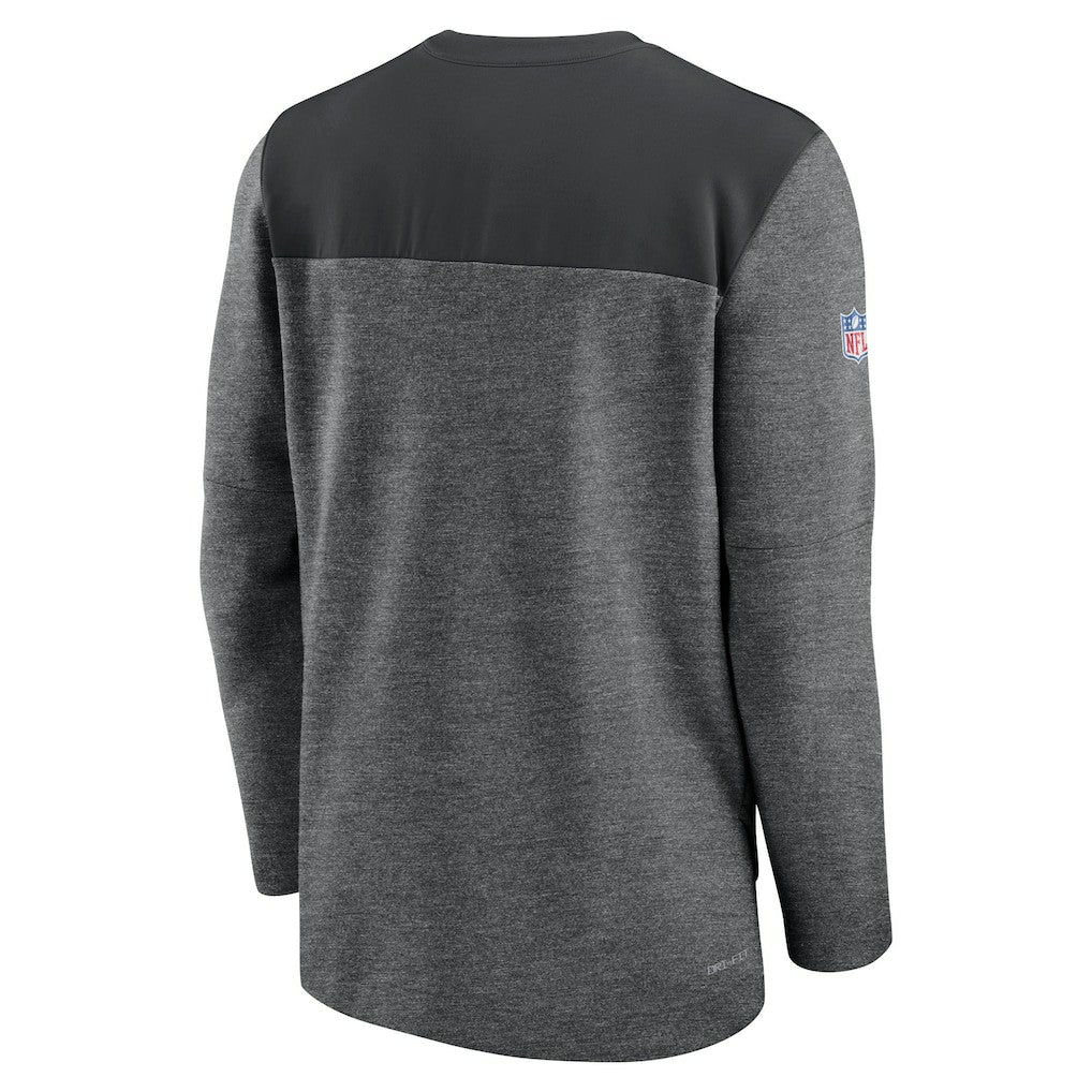 Carolina Panthers Sideline Lockup Performance Quarter-Zip Top - Charcoal | Nike discount