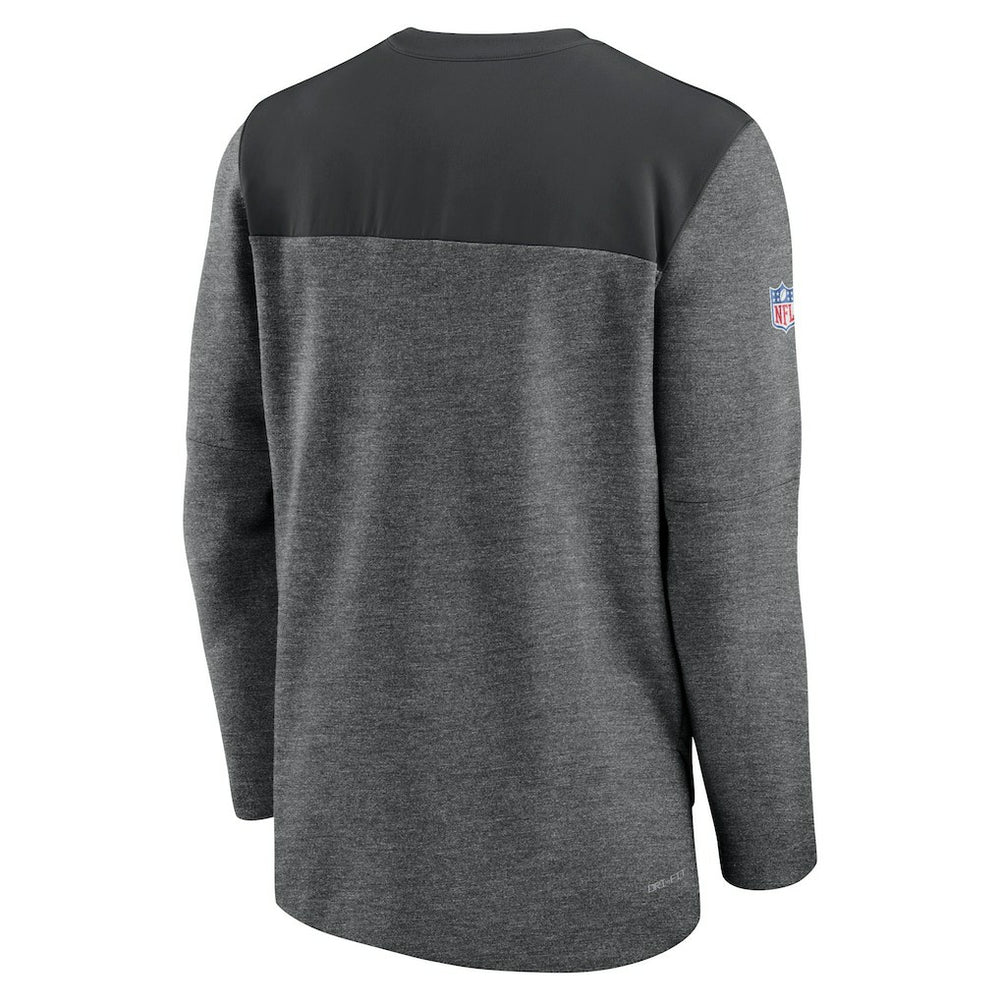 Carolina Panthers Sideline Lockup Performance Quarter-Zip Top - Charcoal | Nike discount