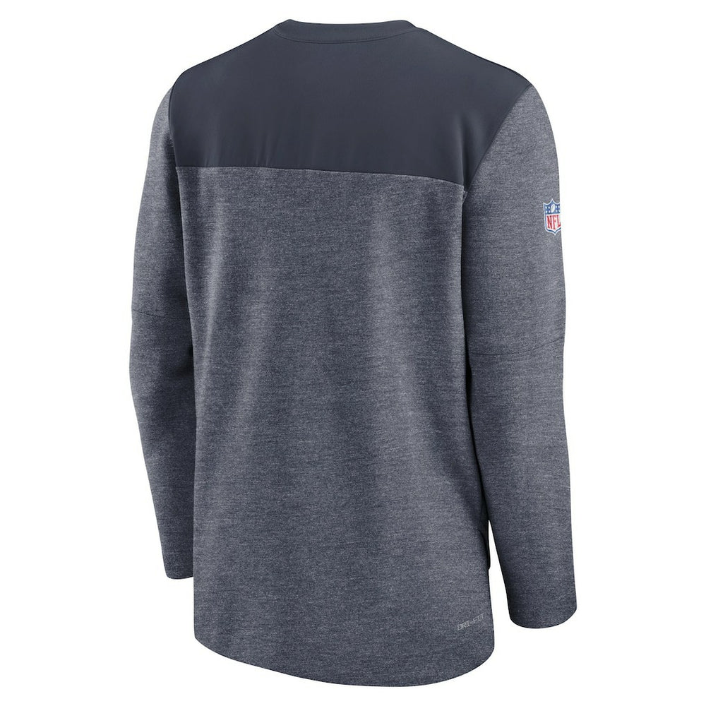 Chicago Bears Sideline Lockup Performance Quarter-Zip Top - Navy | Nike for sale