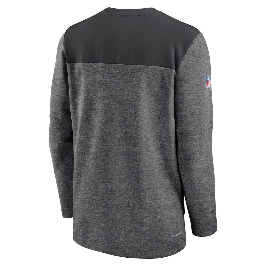 New York Jets Sideline Lockup Performance Quarter-Zip Top - Charcoal | Nike cheap