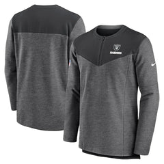 Las Vegas Raiders Sideline Lockup Performance Quarter-Zip Top - Charcoal | Nike sale