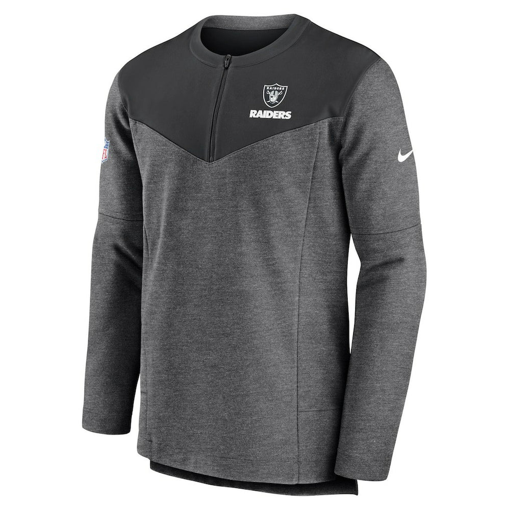 Las Vegas Raiders Sideline Lockup Performance Quarter-Zip Top - Charcoal | Nike sale