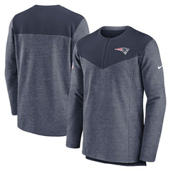 New England Patriots Sideline Lockup Performance Quarter-Zip Top - Navy | Nike on sale