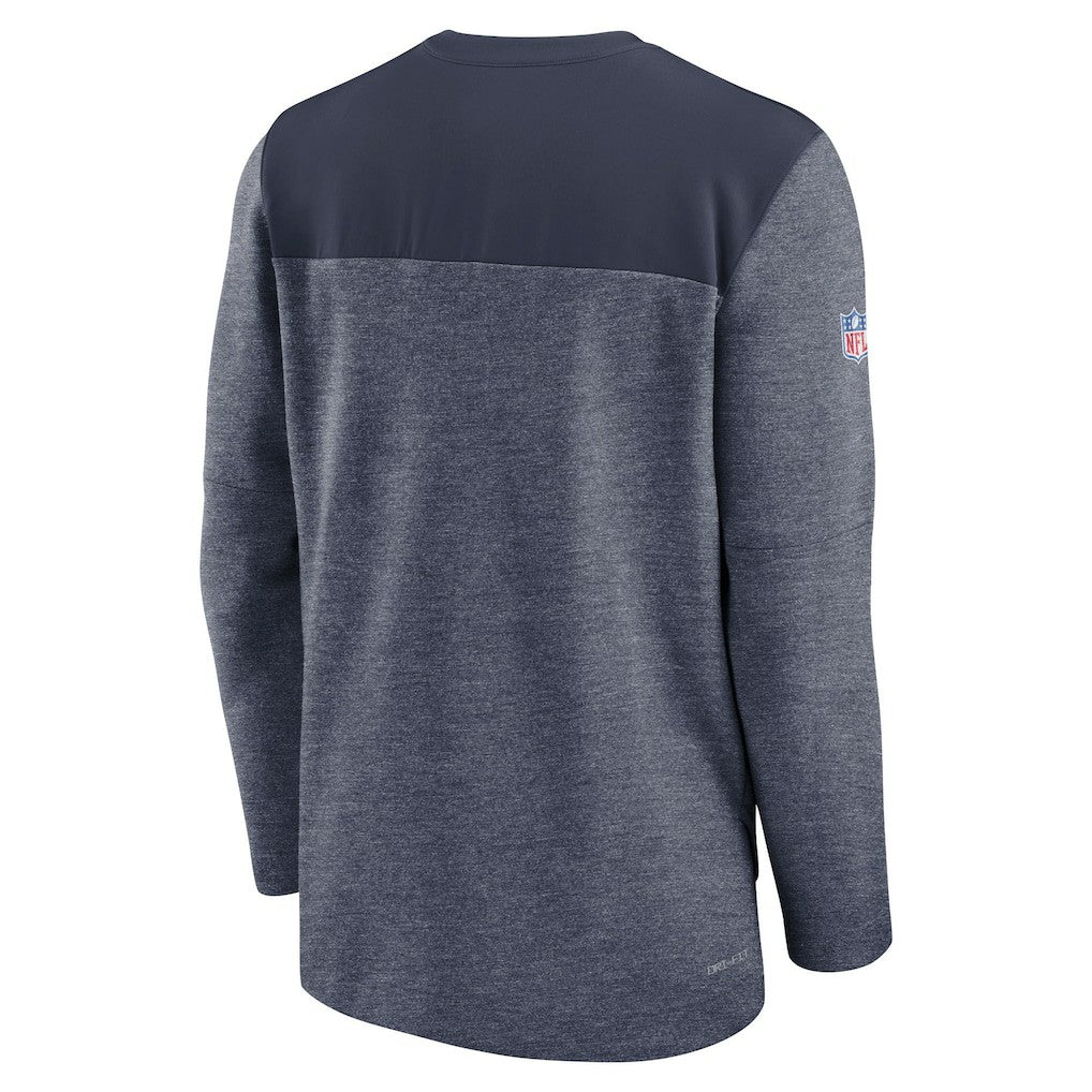 New England Patriots Sideline Lockup Performance Quarter-Zip Top - Navy | Nike on sale