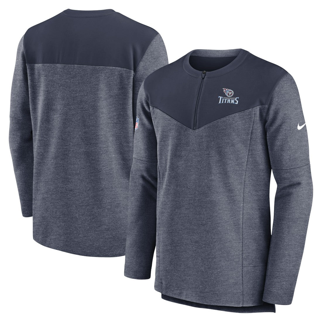 Tennessee Titans Sideline Lockup Performance Quarter-Zip Top - Navy | Nike cheap