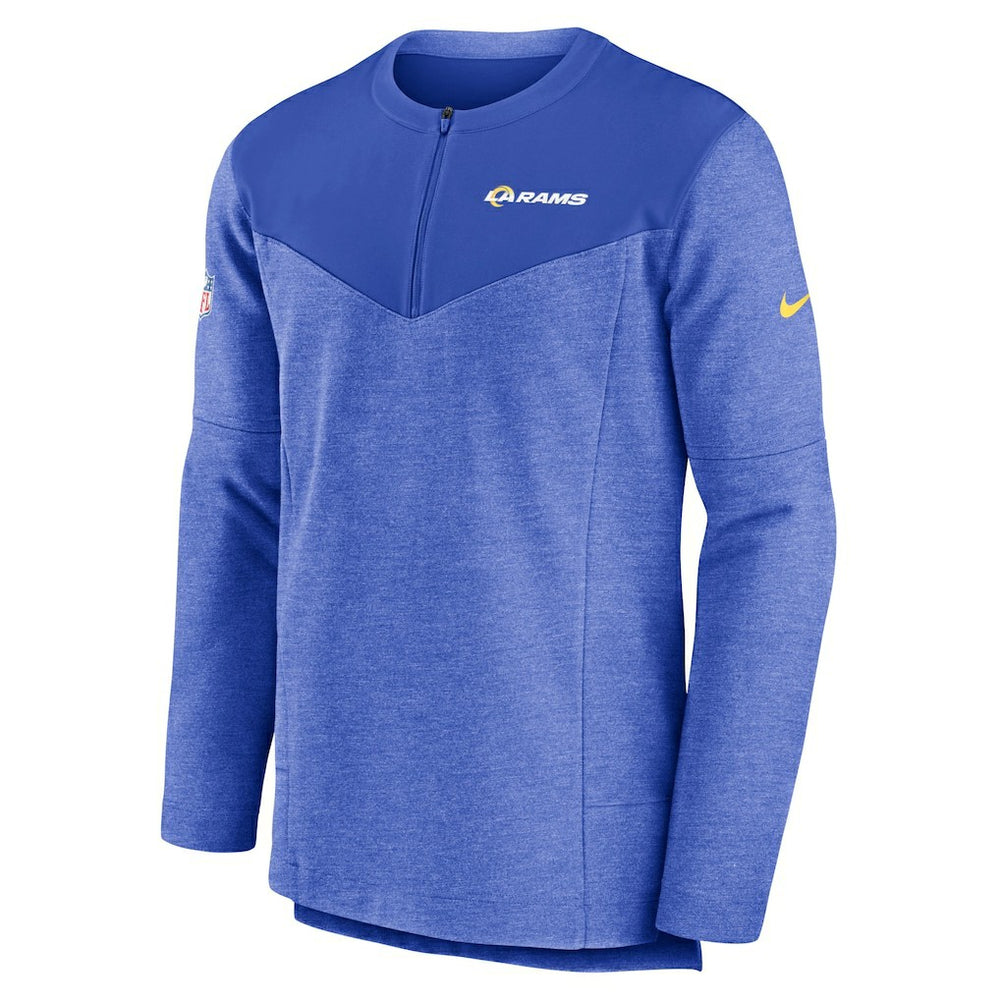 Los Angeles Rams Sideline Lockup Performance Quarter-Zip Top - Royal | Nike sale