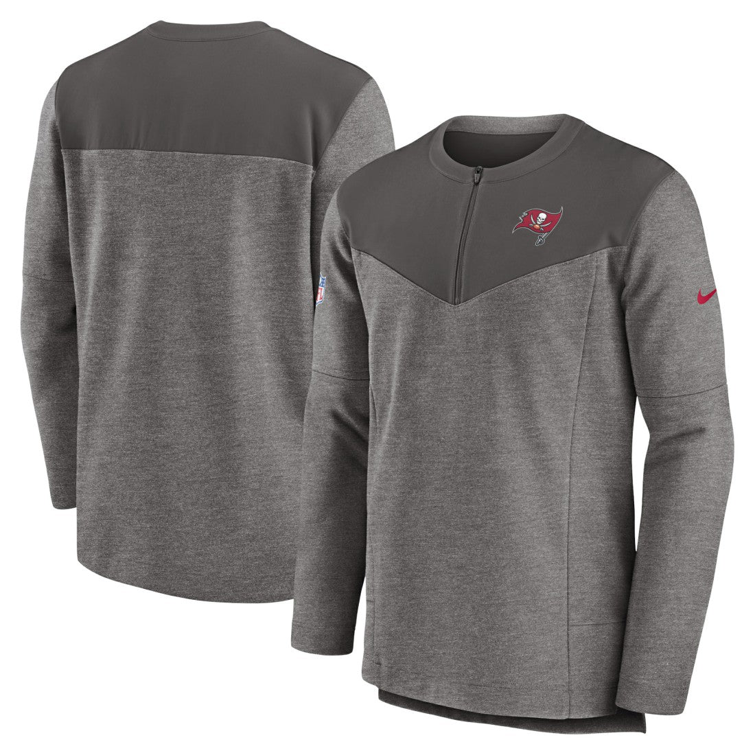 Tampa Bay Buccaneers Sideline Lockup Performance Quarter-Zip Top - Pewter | Nike online