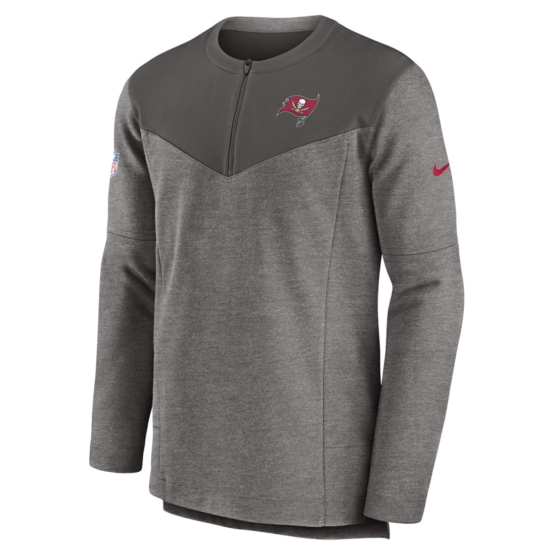 Tampa Bay Buccaneers Sideline Lockup Performance Quarter-Zip Top - Pewter | Nike online