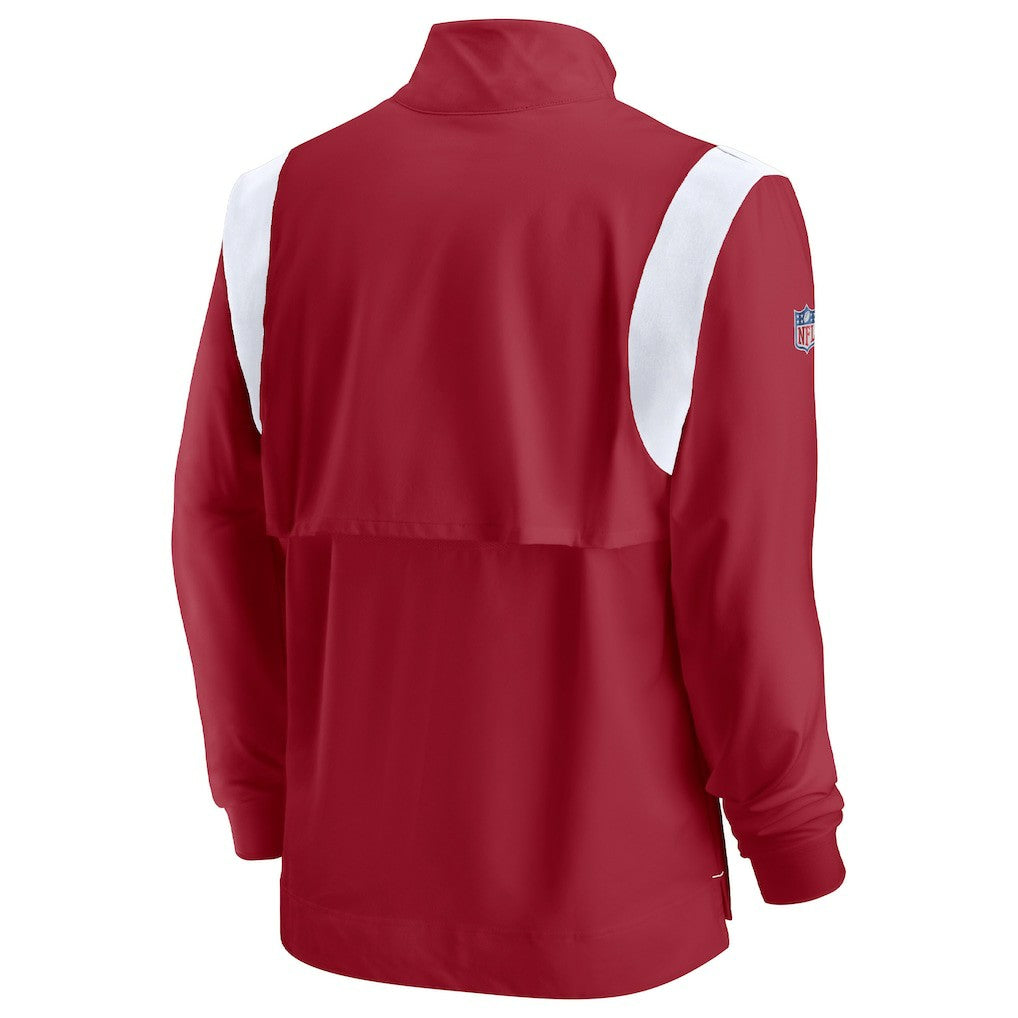 Arizona Cardinals Sideline Coaches Chevron Lockup Quarter-Zip Top - Cardinal | Nike discount