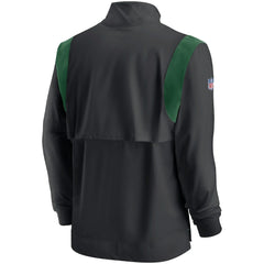 New York Jets Sideline Coach Chevron Lockup Quarter-Zip Long Sleeve Top - Black | Nike for sale
